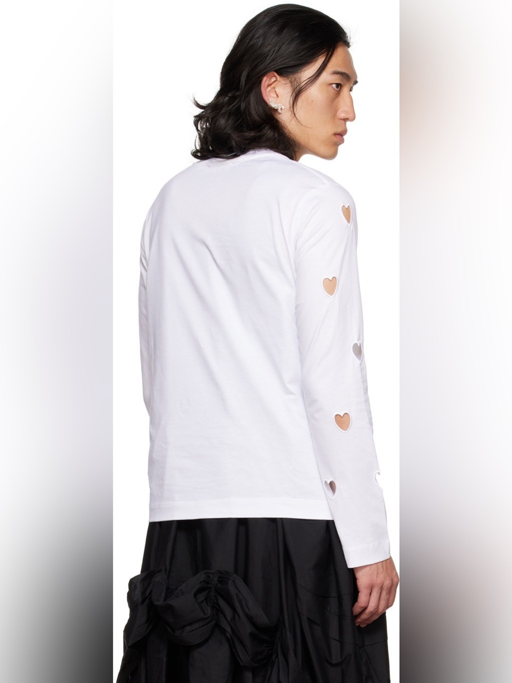 Simone Rocha White Crewneck Long Sleeve Top - Picture 3 of 7